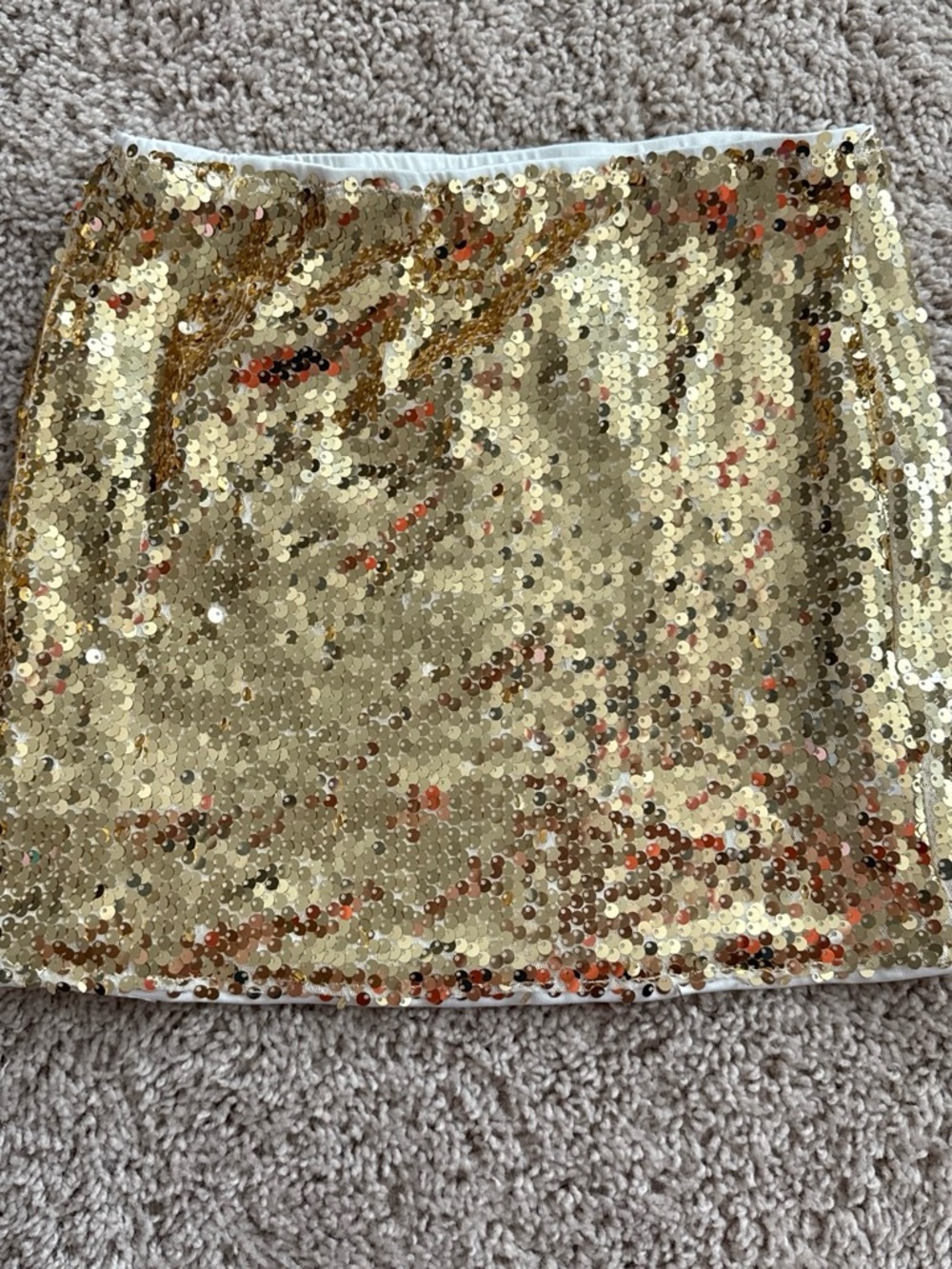 SHEIN Gold Sequin Mini Skirt
